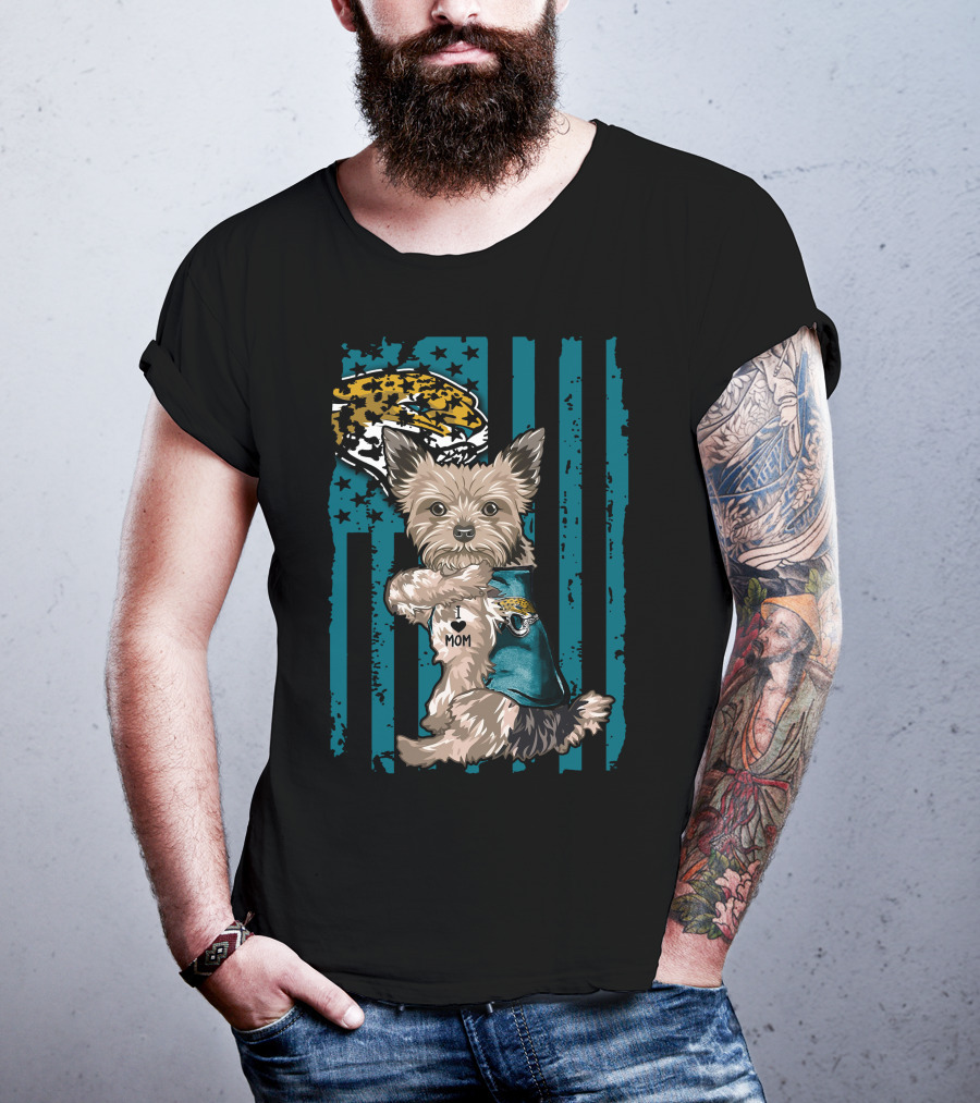 I Heart Mom Yorkshire Terrier Jacksonville Jaguars T-Shirt
