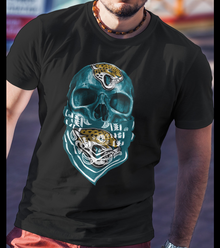 Skull Jacksonville Jaguars Bandana T-Shirt