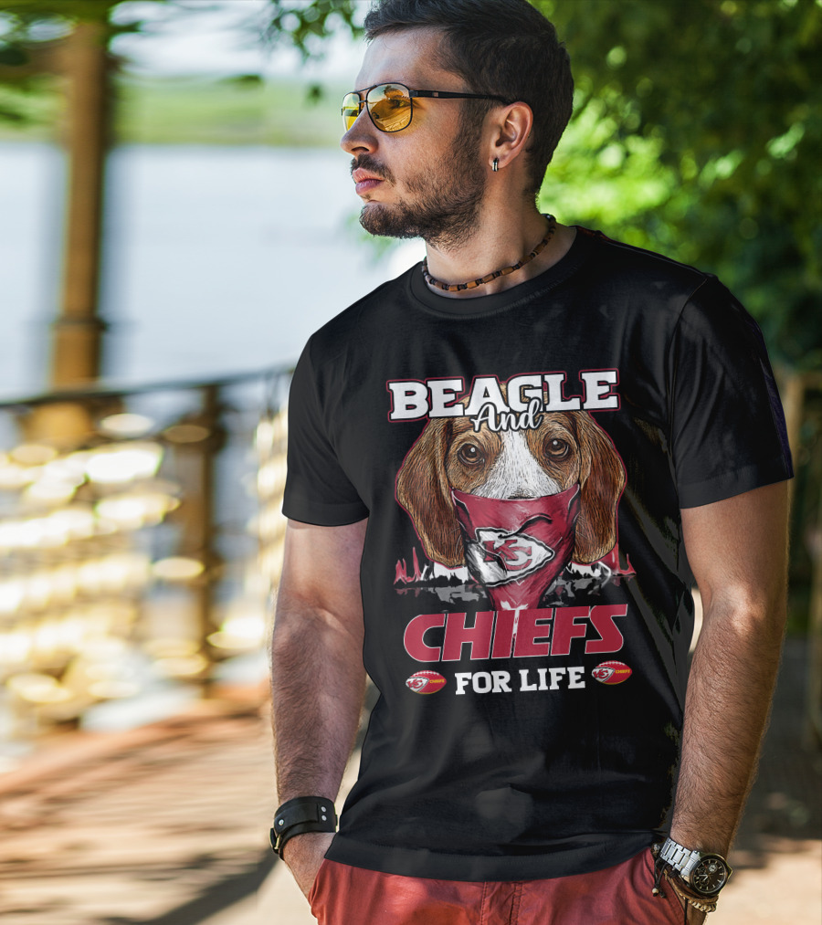 Beagle And Chiefs For Life Kansas City Chiefs T-Shirt