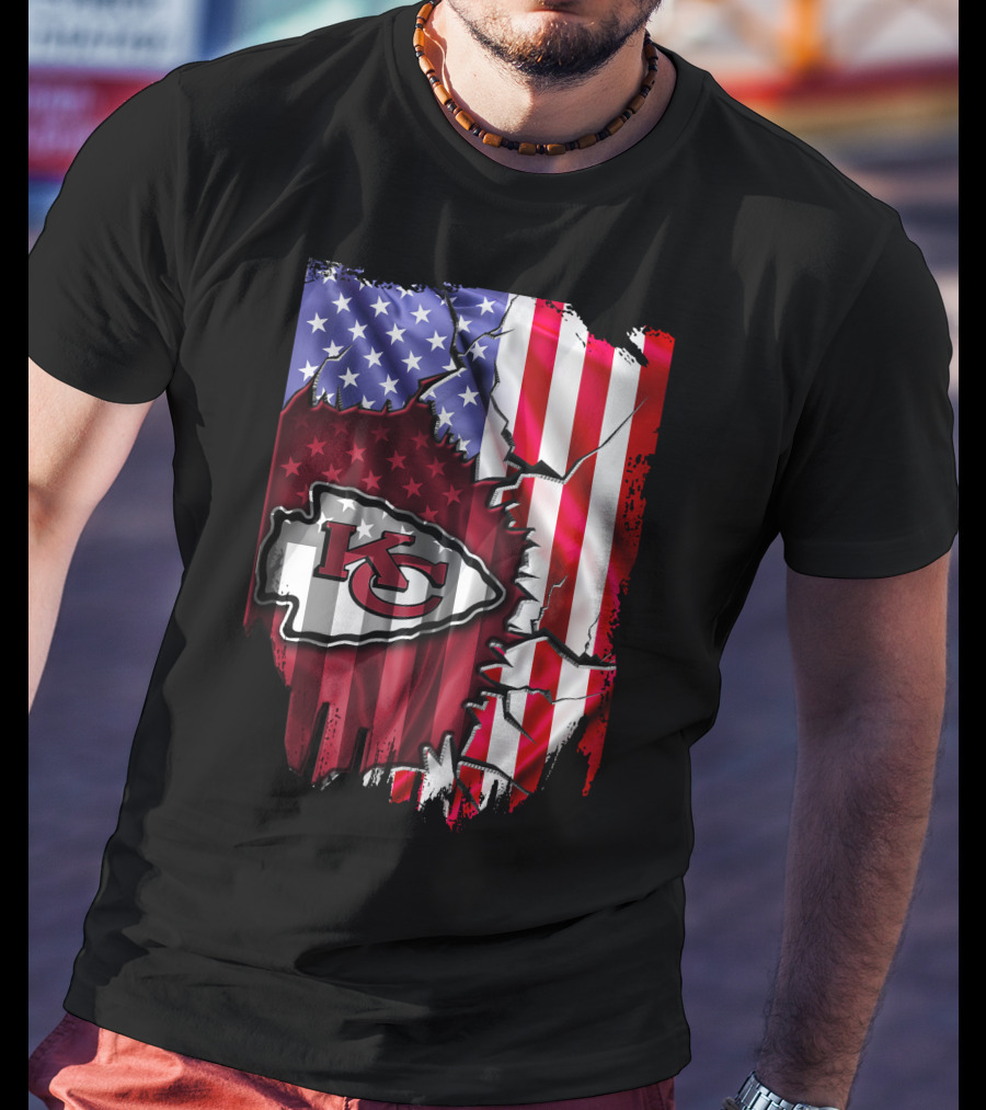Kansas City Chiefs American Flag T-Shirt