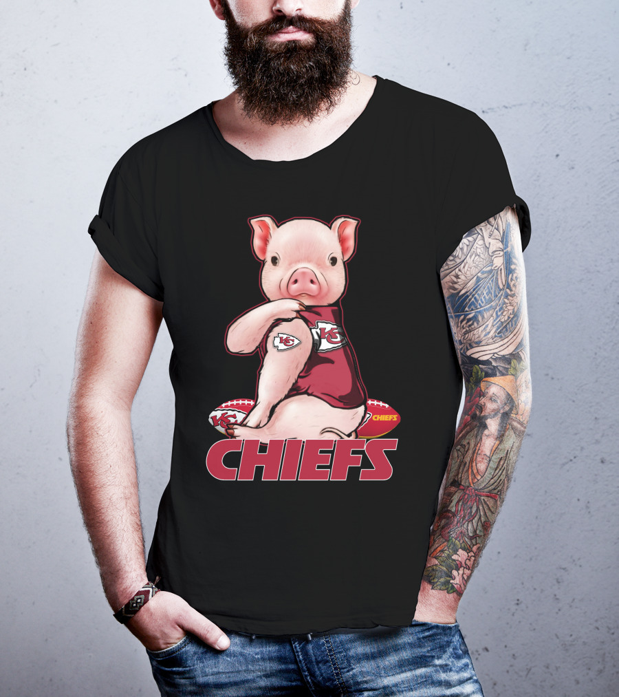 Kansas City Chiefs Pig Cute Mascot Fan T-Shirt