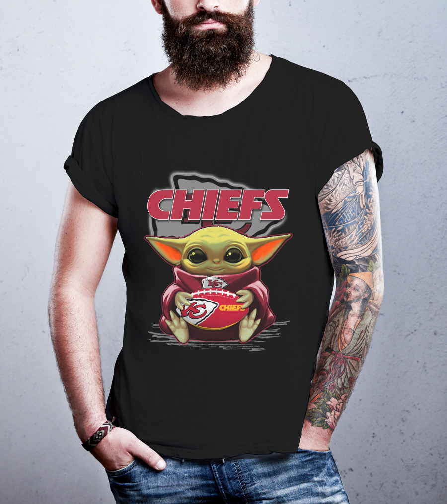 CHIEFS Yoda Holding Kansas City Football T-Shirt