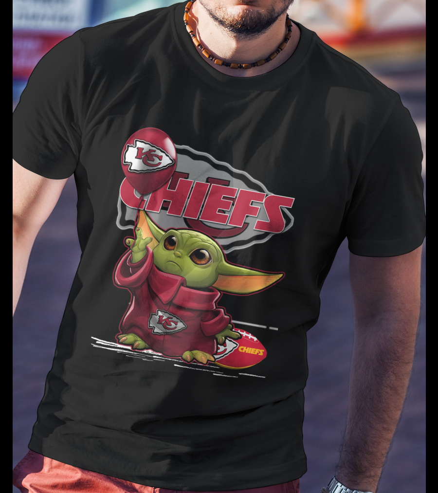 Kansas City Chiefs Yoda Football Fan Icon With Team T-Shirt