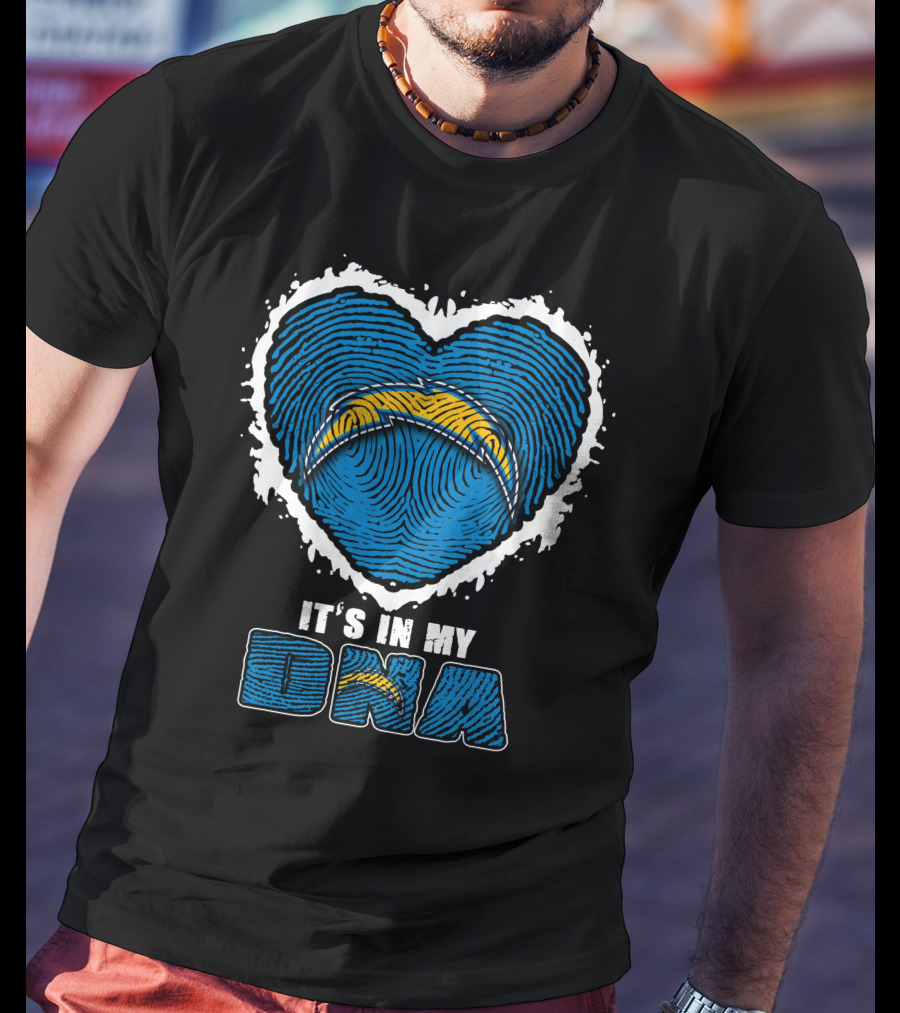 It's In My DNA Los Angeles Chargers Heartprint T-Shirt