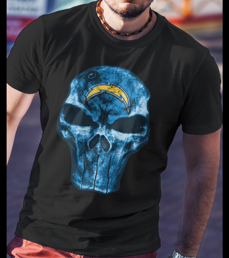 Los Angeles Chargers Skull Bolt T-Shirt