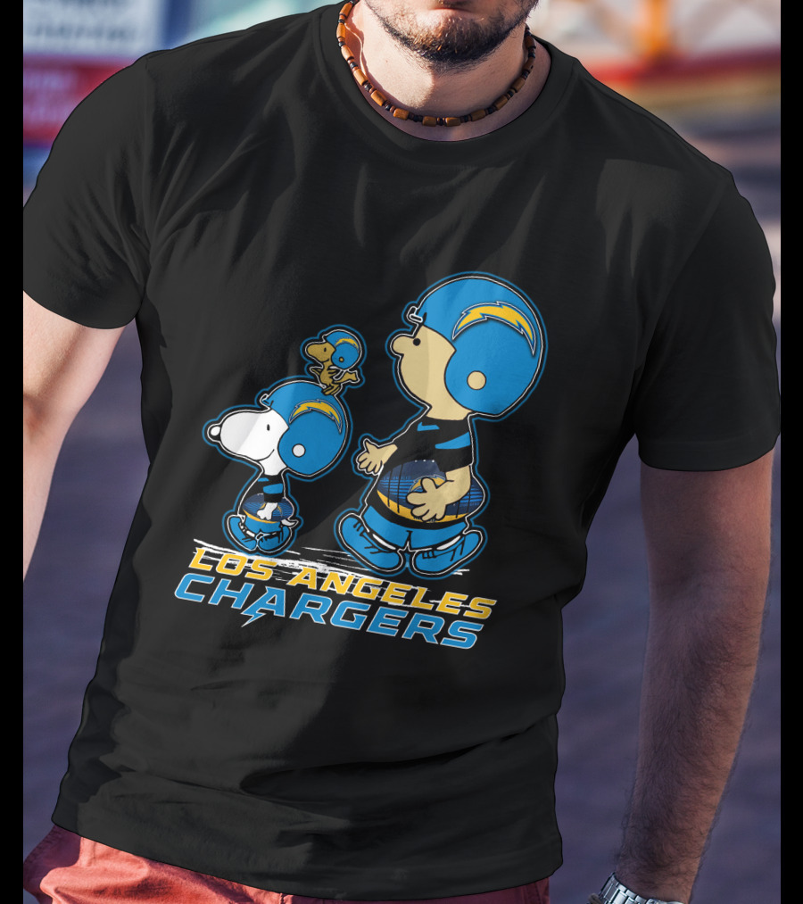 Snpfootball Los Angeles Chargers Peanuts Characters T-Shirt