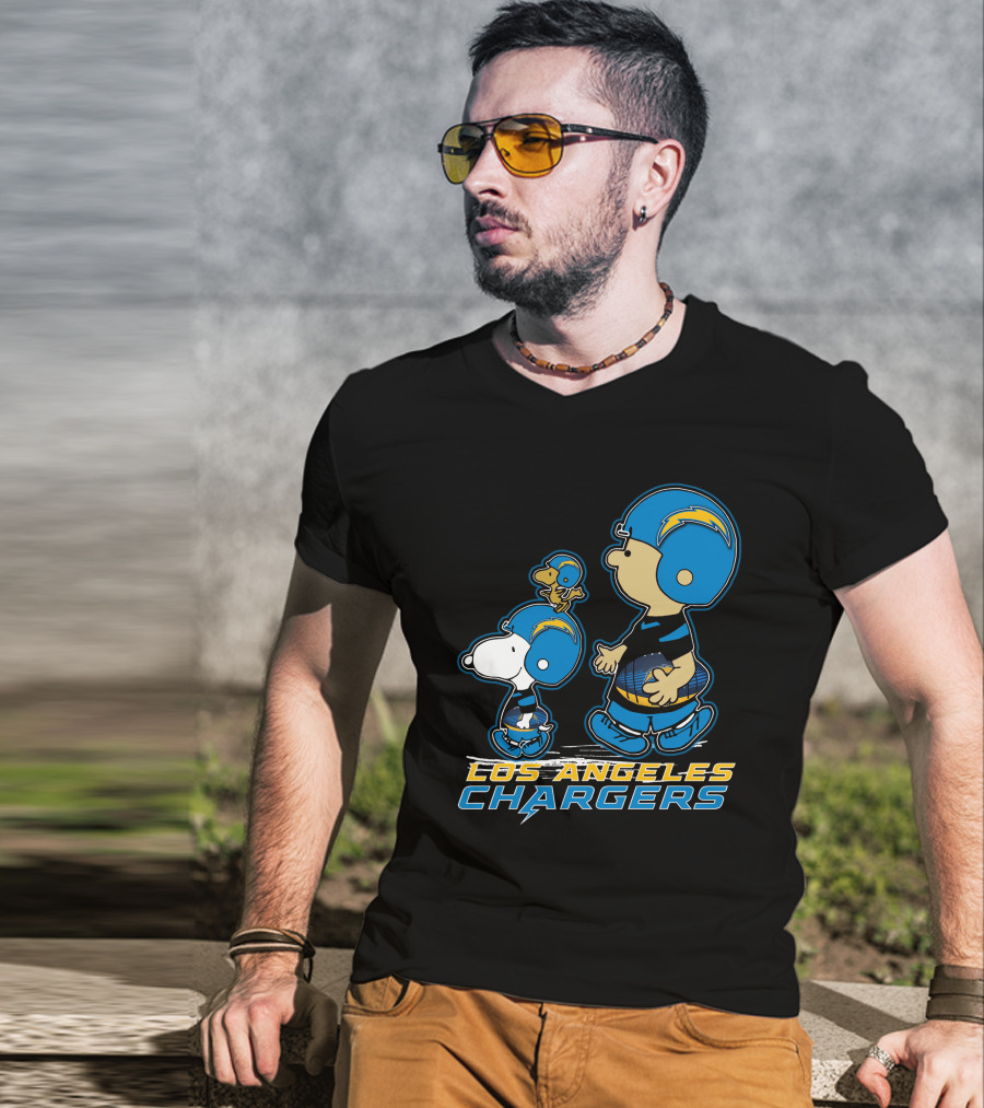 Snpfootball Los Angeles Chargers Peanuts Characters T-Shirt