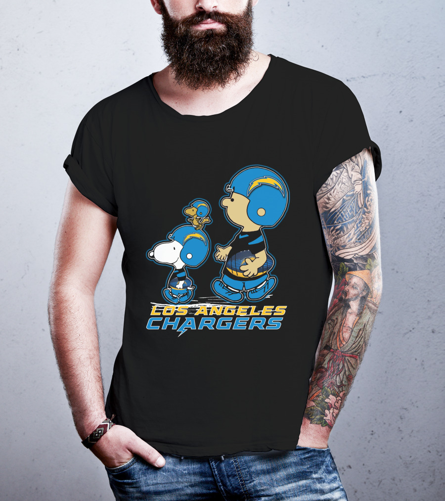 Snpfootball Los Angeles Chargers Peanuts Characters T-Shirt