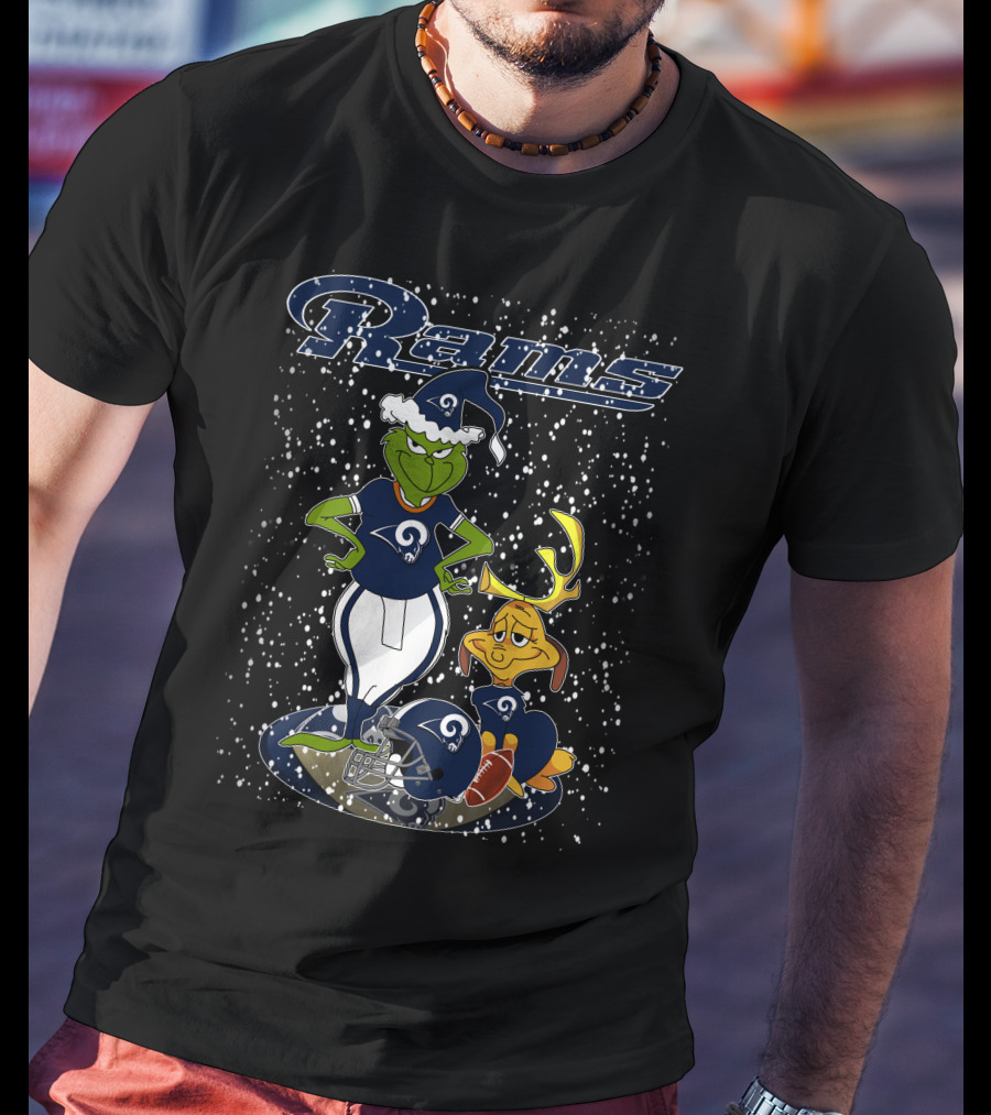 Rams Grinch Christmas Los Angeles Football Fan T-Shirt