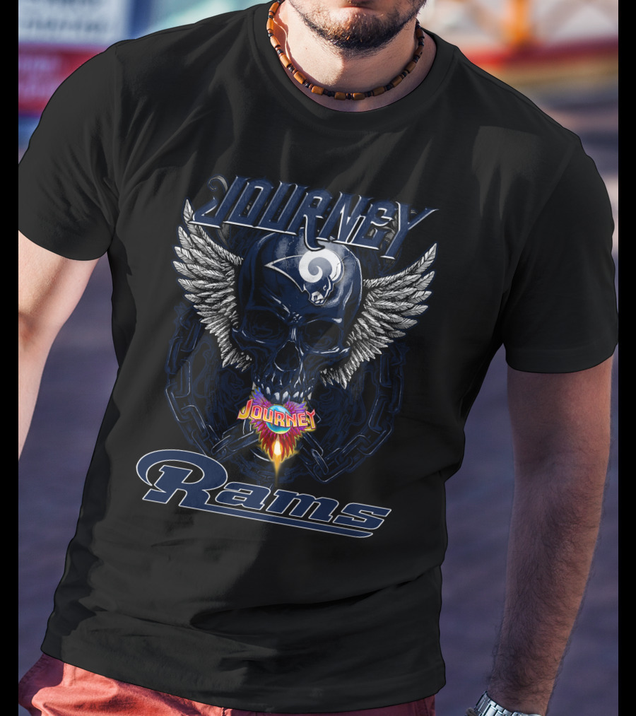 Journey Los Angeles Rams Skull Wings T-Shirt