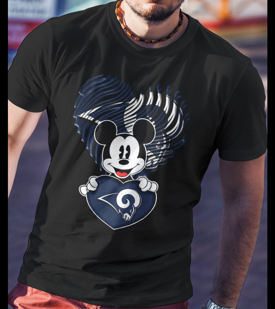 Mick Heart Los Angeles Rams T-Shirt