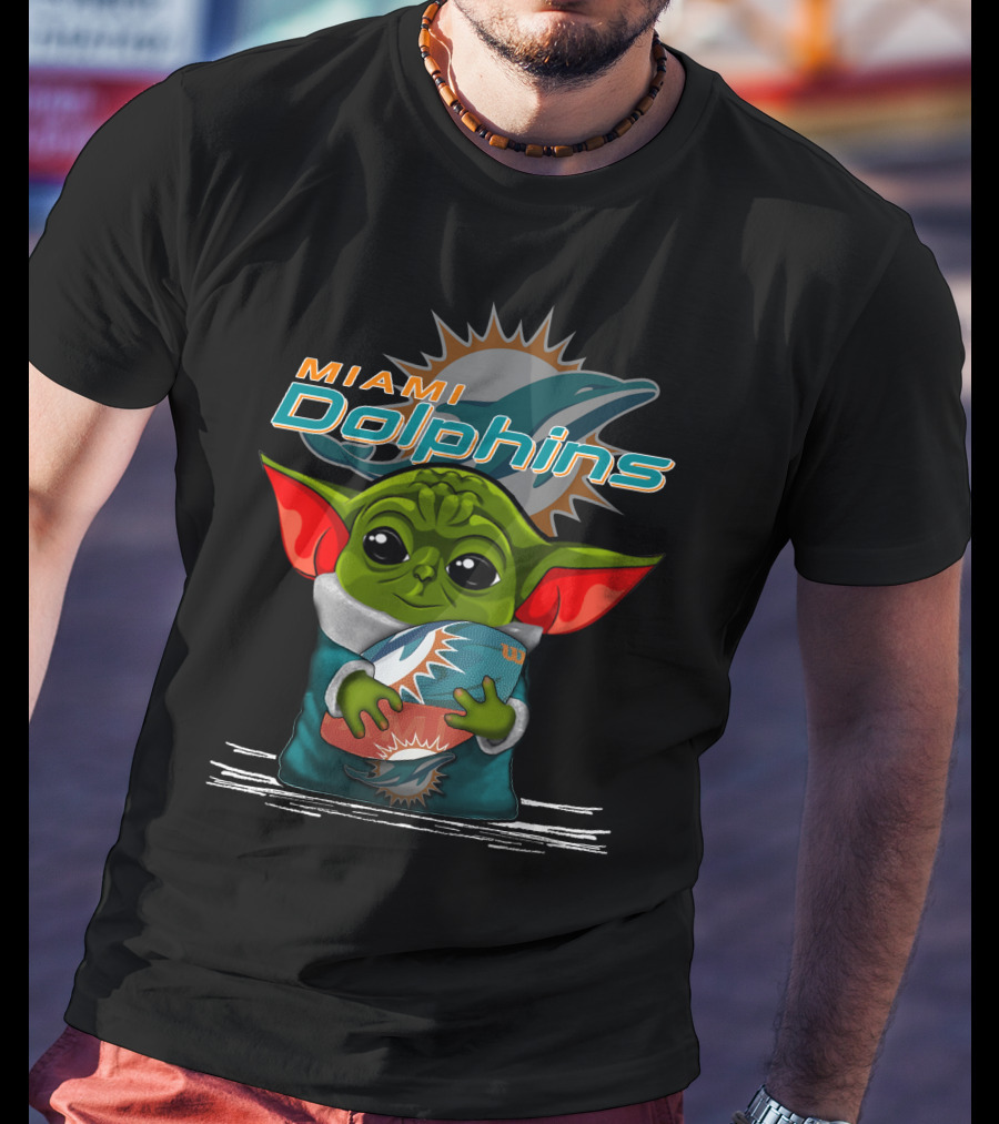 Miami Dolphins Yoda Football Fan T-Shirt