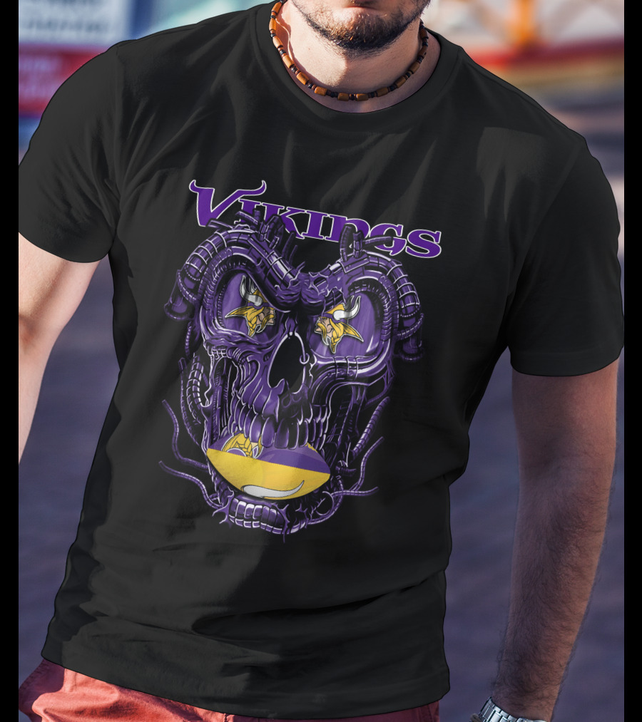 Vikings Dragonskull Minnesota Football Iconic T-Shirt