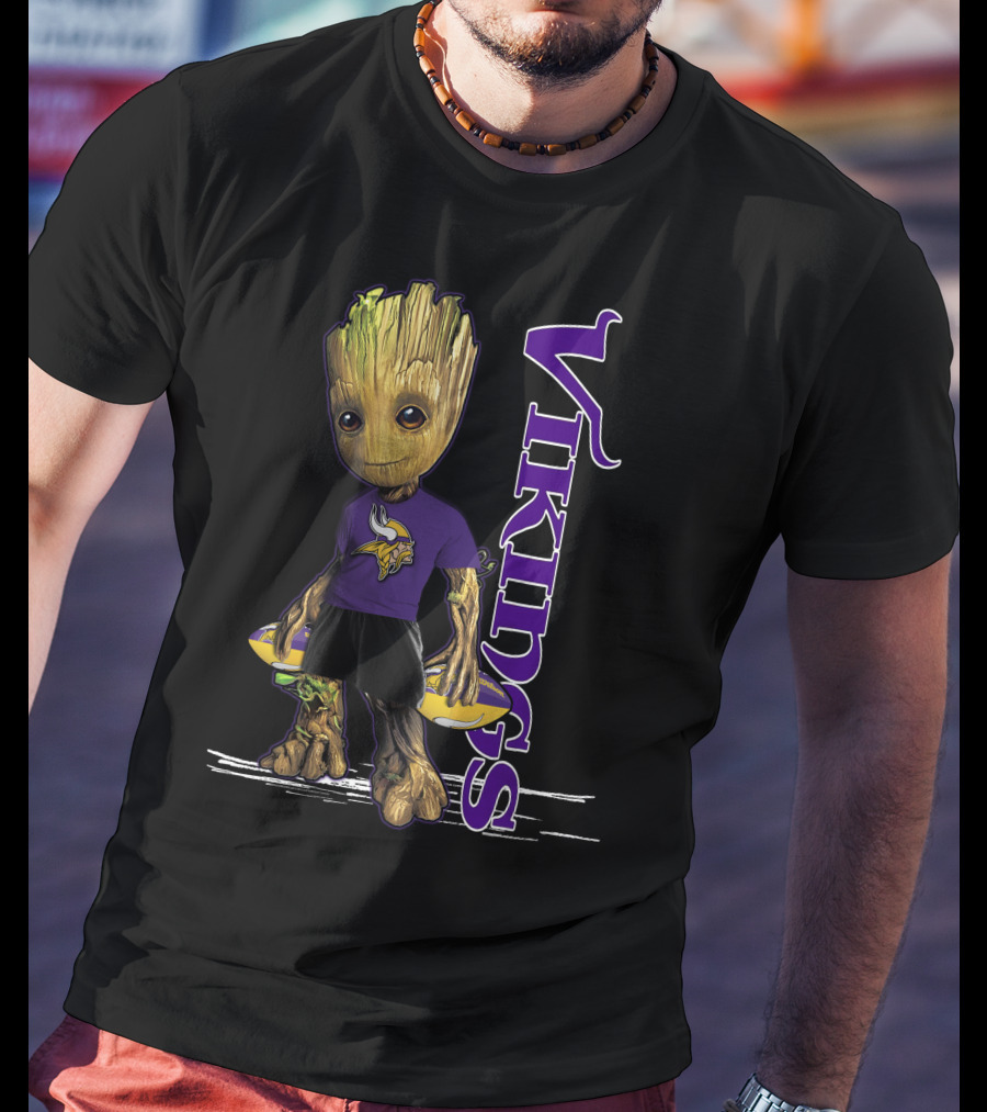 Groot Minnesota Vikings Logo Fan T-Shirt