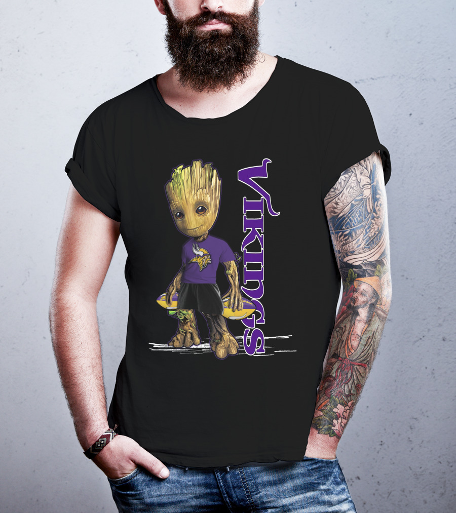 Groot Minnesota Vikings Logo Fan T-Shirt