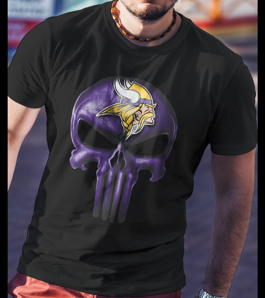 Skull Minnesota Vikings T-Shirt