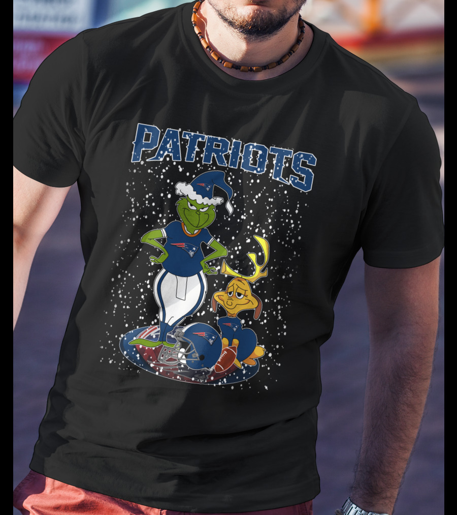 Patriots Grinchxmas New England Holiday Football Gear T-Shirt