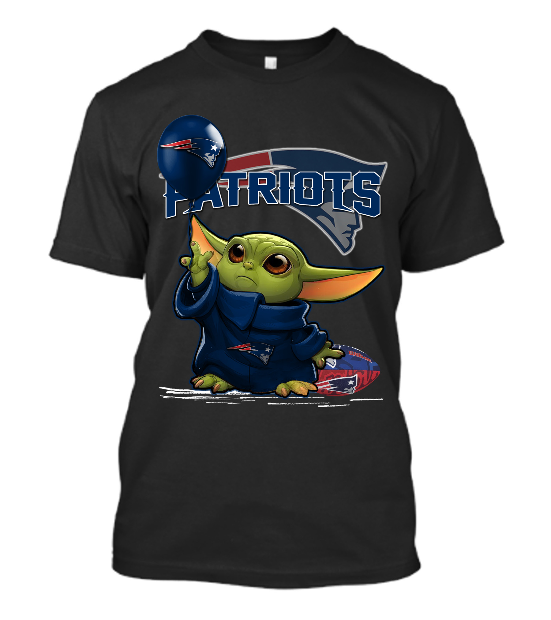 Yoda New England Patriots Football Balloon T-Shirt