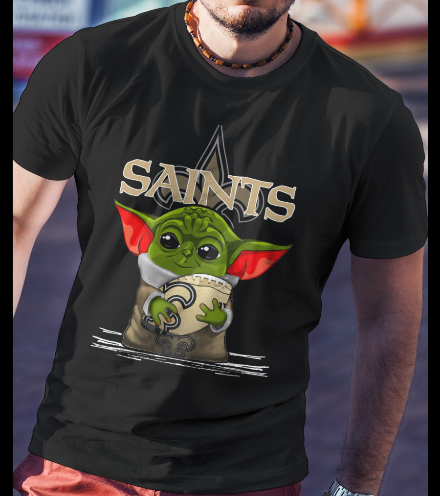 Yoda V3 New Orleans Saints Football Alien Character T-Shirt