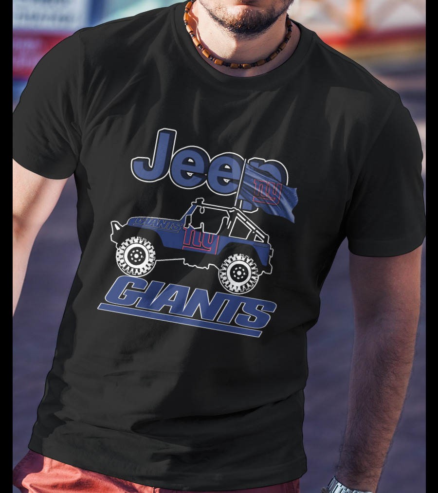 Jeep New York Giants Ny Giants Football Offroad Enthusiast Adventure T-Shirt