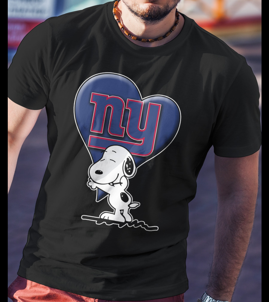Snoopy Heart Ny New York Giants T-Shirt