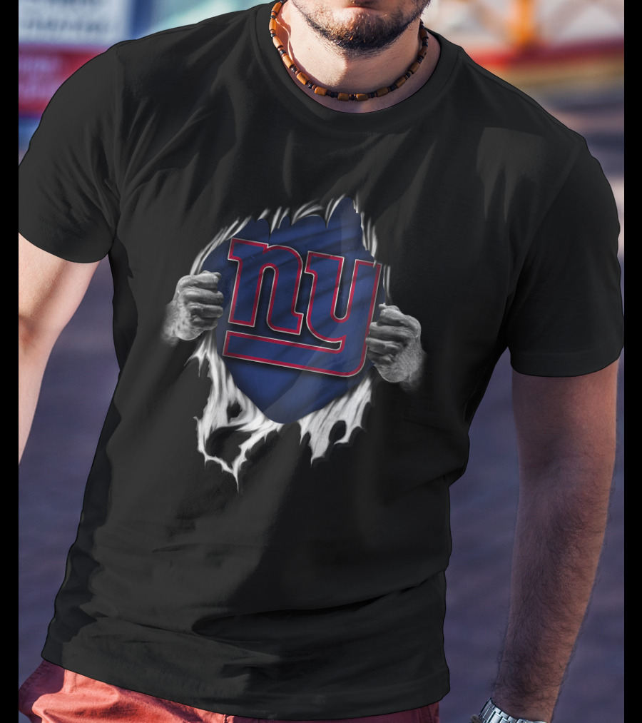 Torn NY Giants Fan Strength T-Shirt