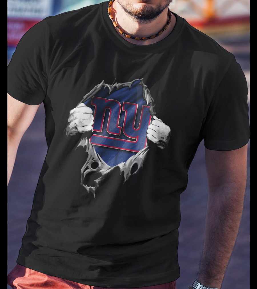 Torn V2 New York Giants NY Hands T-Shirt
