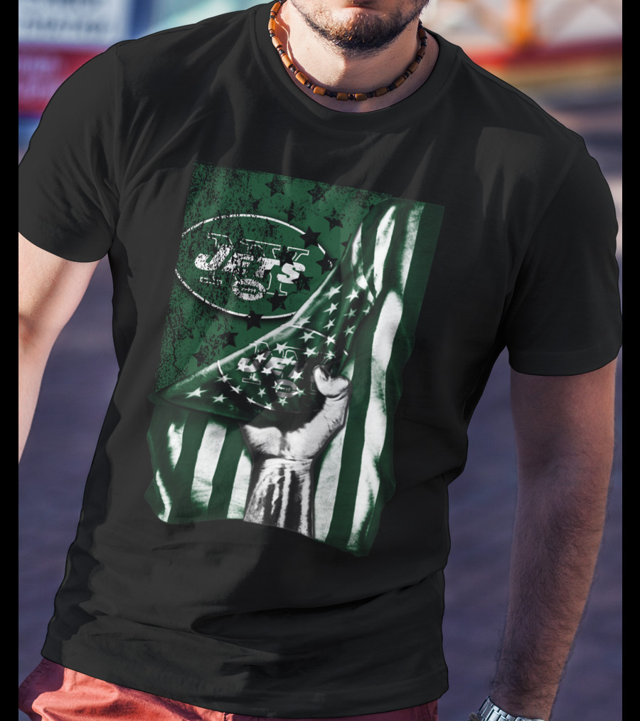 Jets Flag New York Symbol Stars Stripes T-Shirt