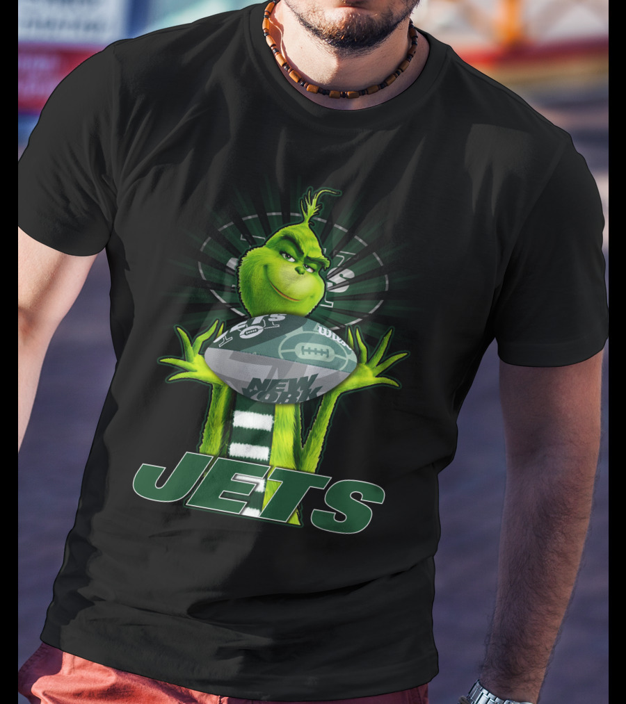 Grinch New York Jets Football Fan T-Shirt