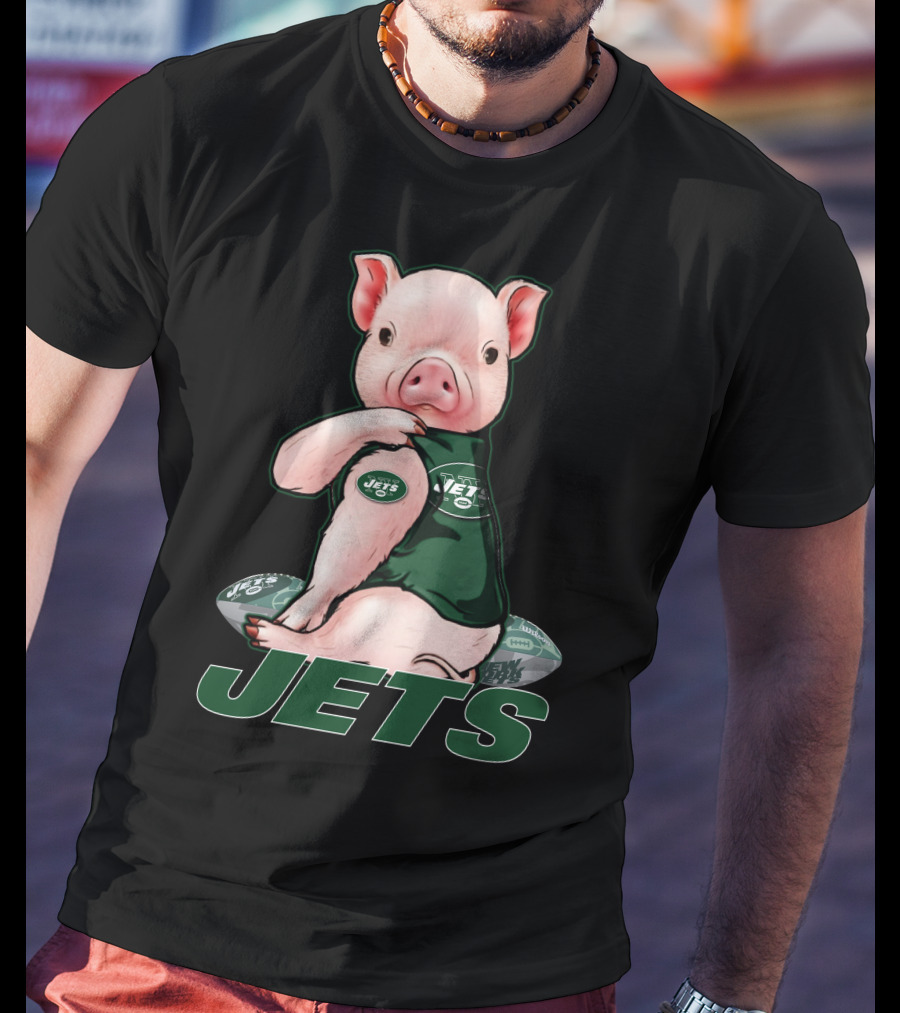 Pig Jets Football New York T-Shirt