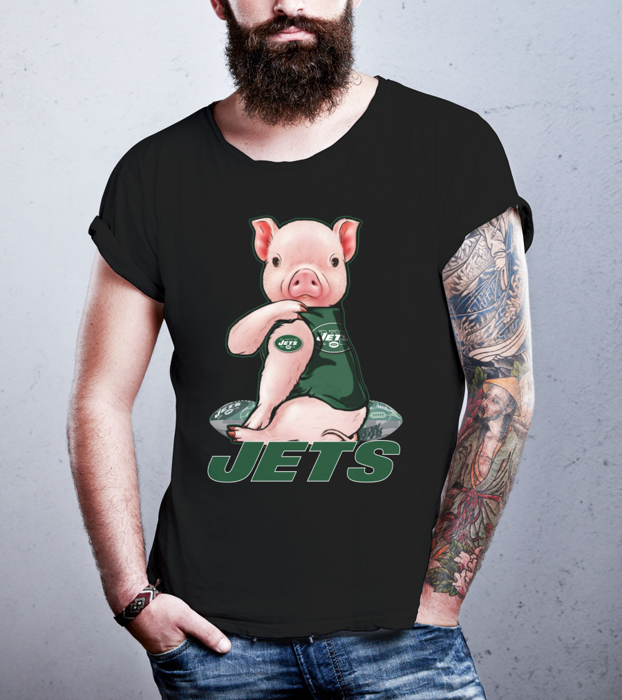 Pig Jets Football New York T-Shirt