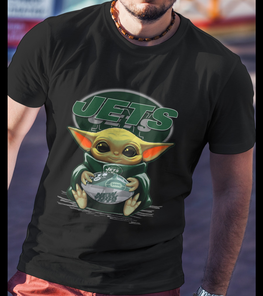 Jets New York Baby Yoda Football Fan T-Shirt