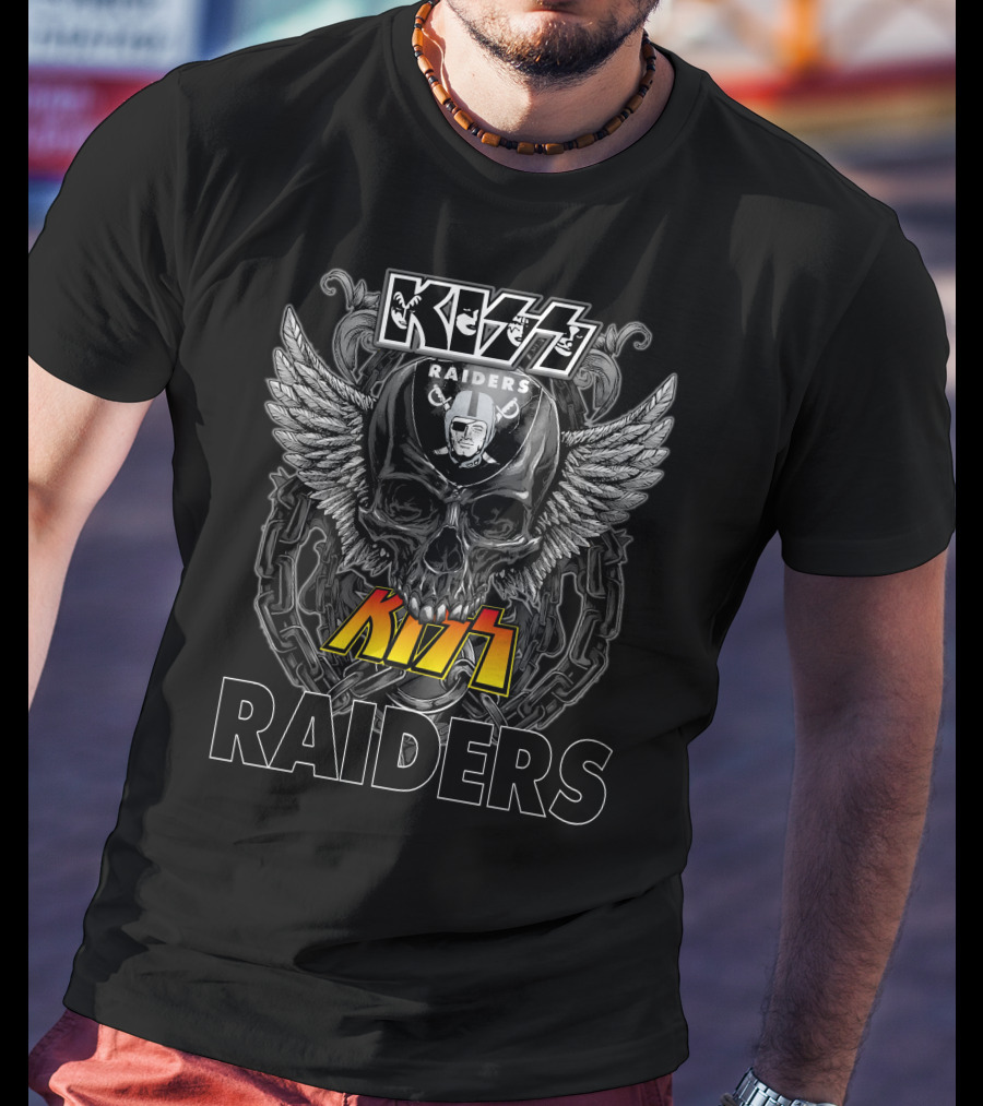 Kiss Raiders Skull Wings T-Shirt