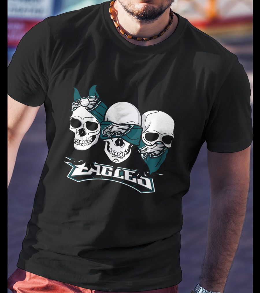 Eagles Three Skull Bandana T-Shirt