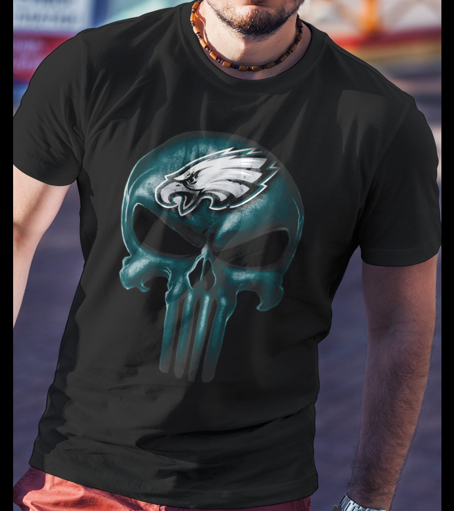 Philadelphia Eagles Skull V3 T-Shirt