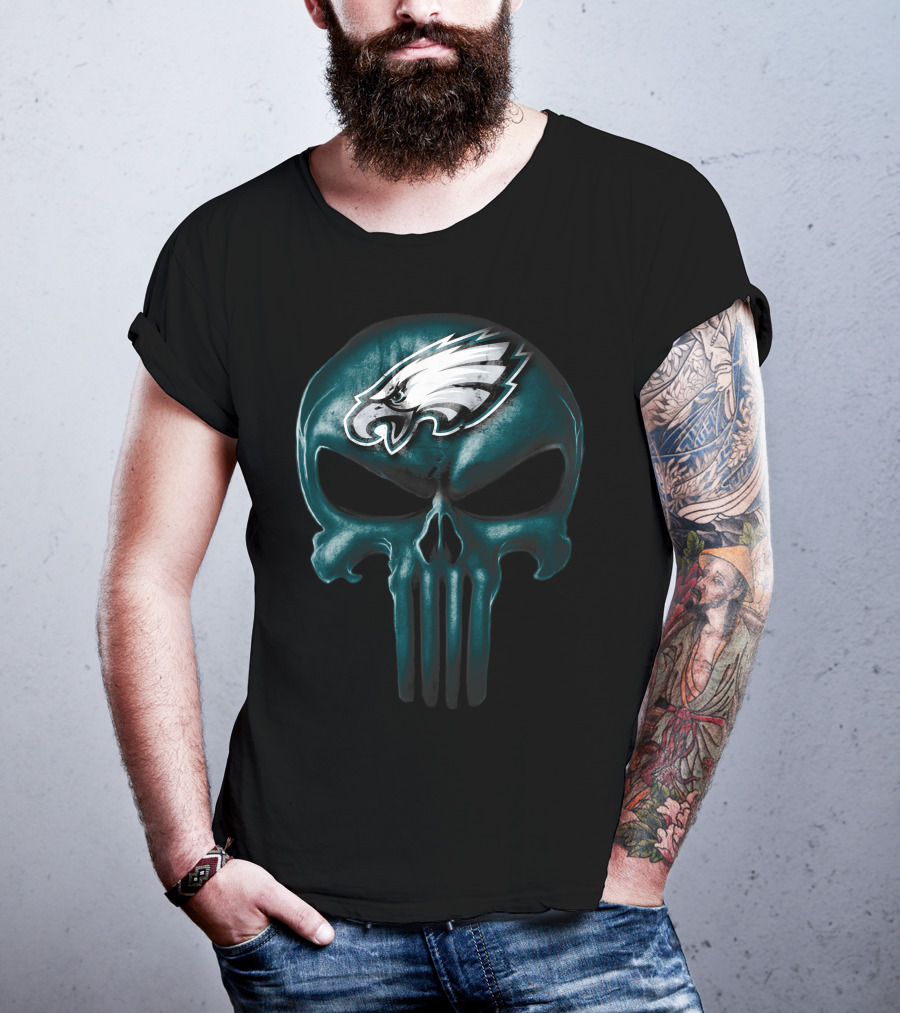 Philadelphia Eagles Skull V3 T-Shirt