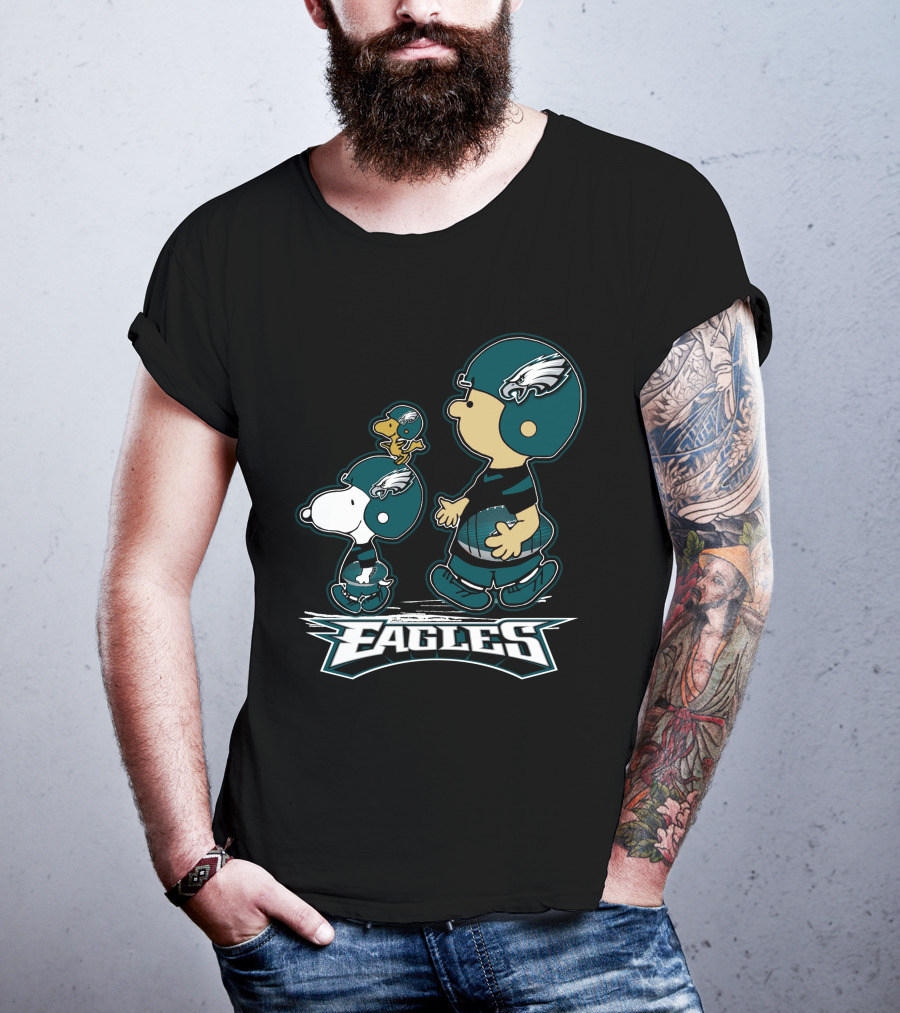 Snpfootball Philadelphia Eagles Peanuts Characters Nfl Fan T-Shirt