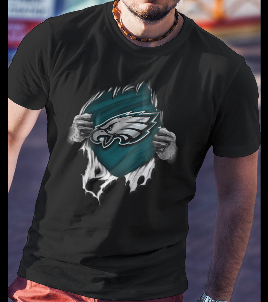 Torn Philadelphia Eagles Ripped T-Shirt