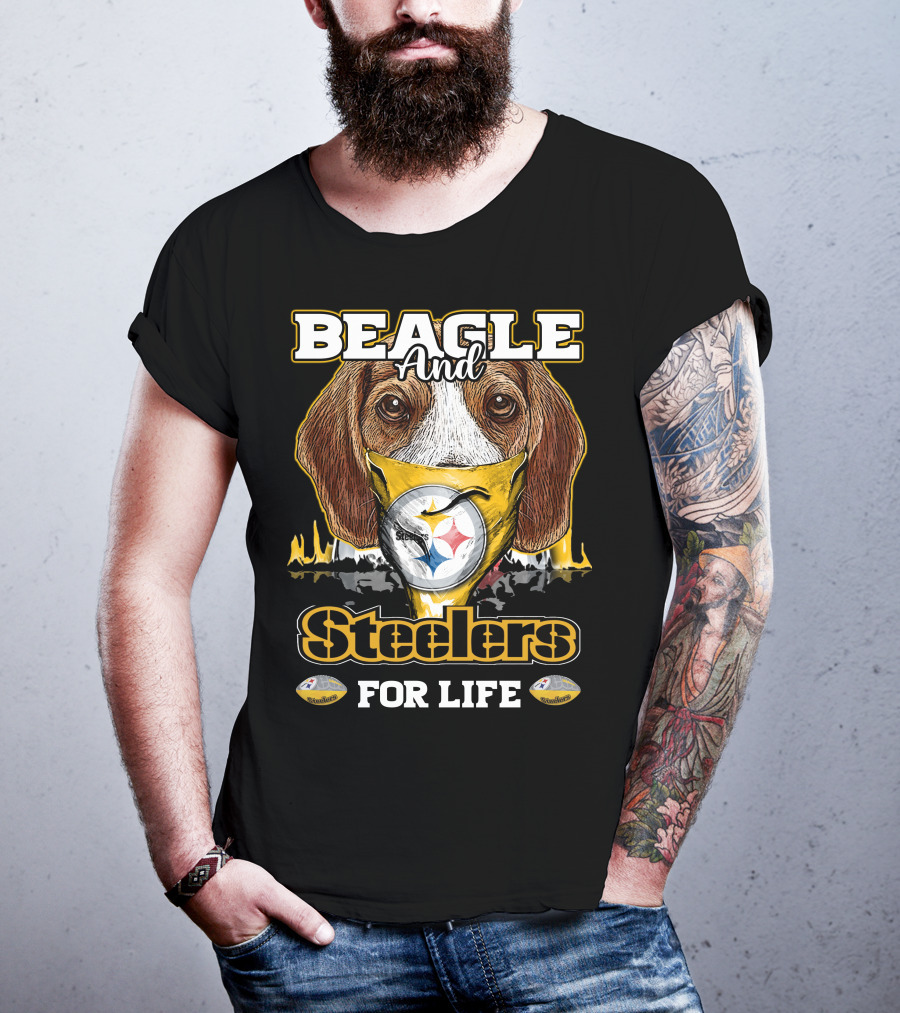Beagle And Steelers For Life T-Shirt