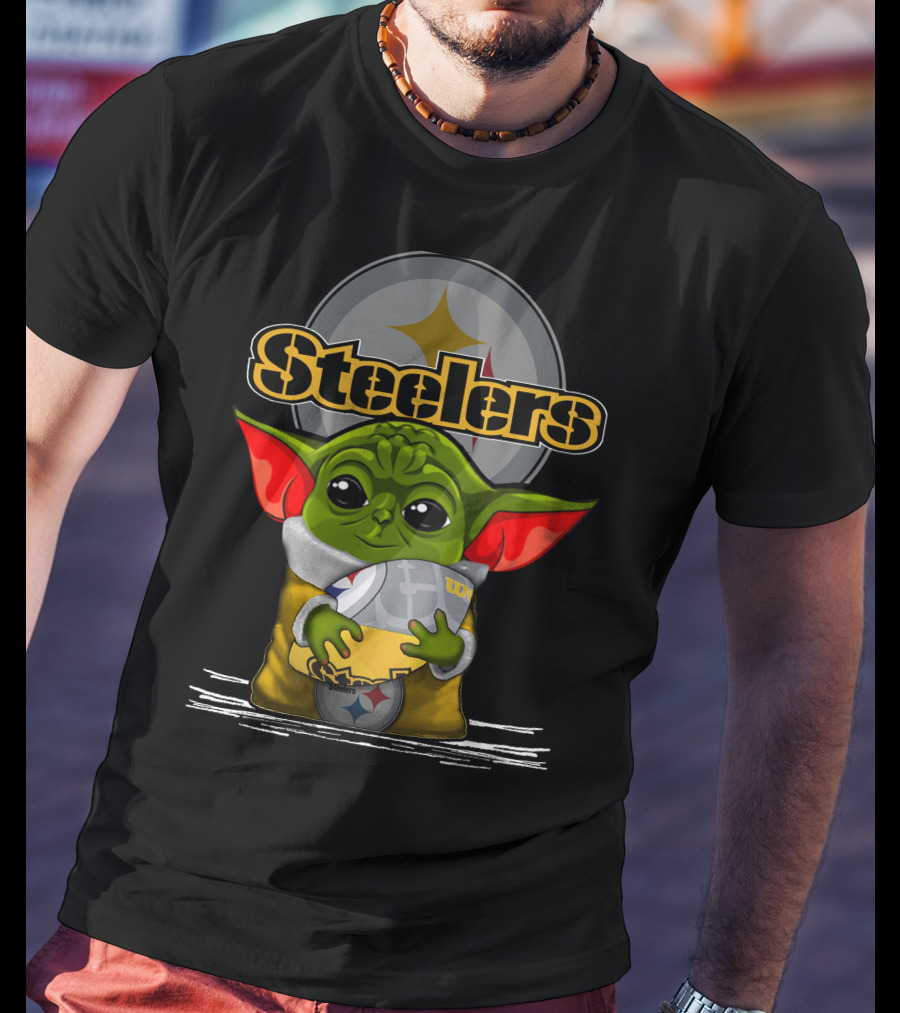 Yoda V3 Steelers Aliens Football T-Shirt