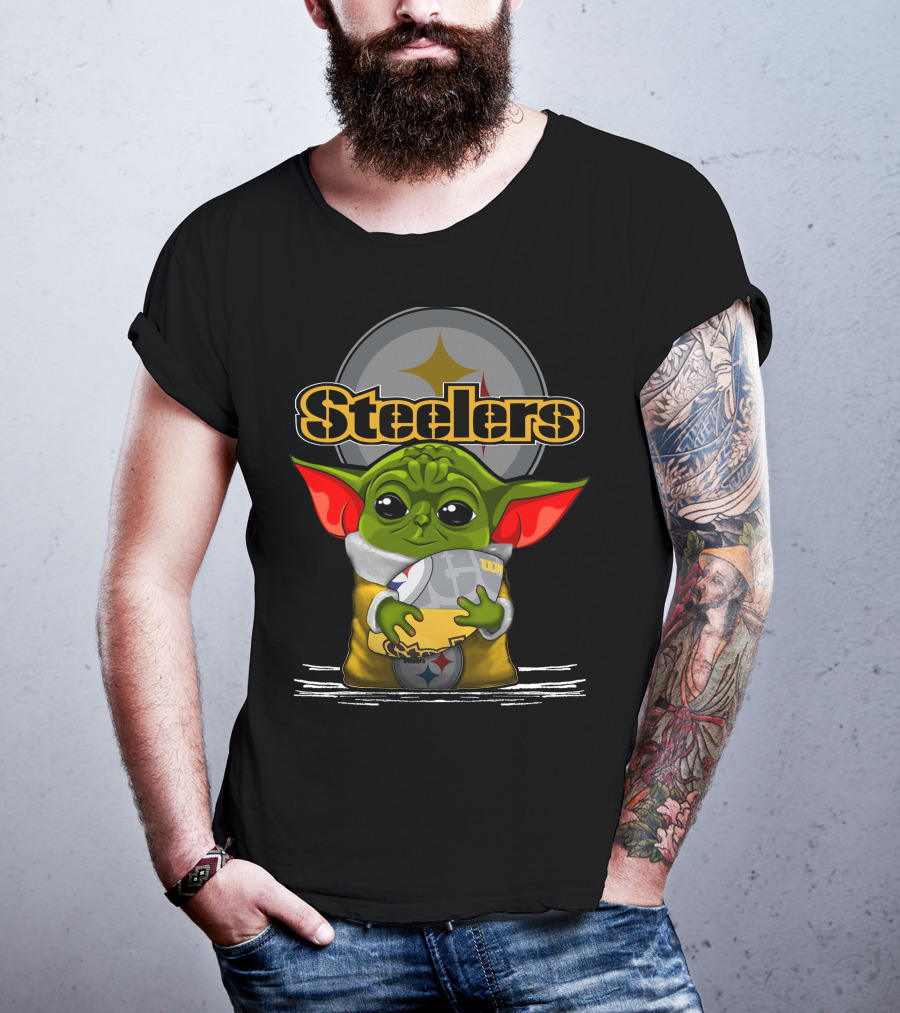 Yoda V3 Steelers Aliens Football T-Shirt