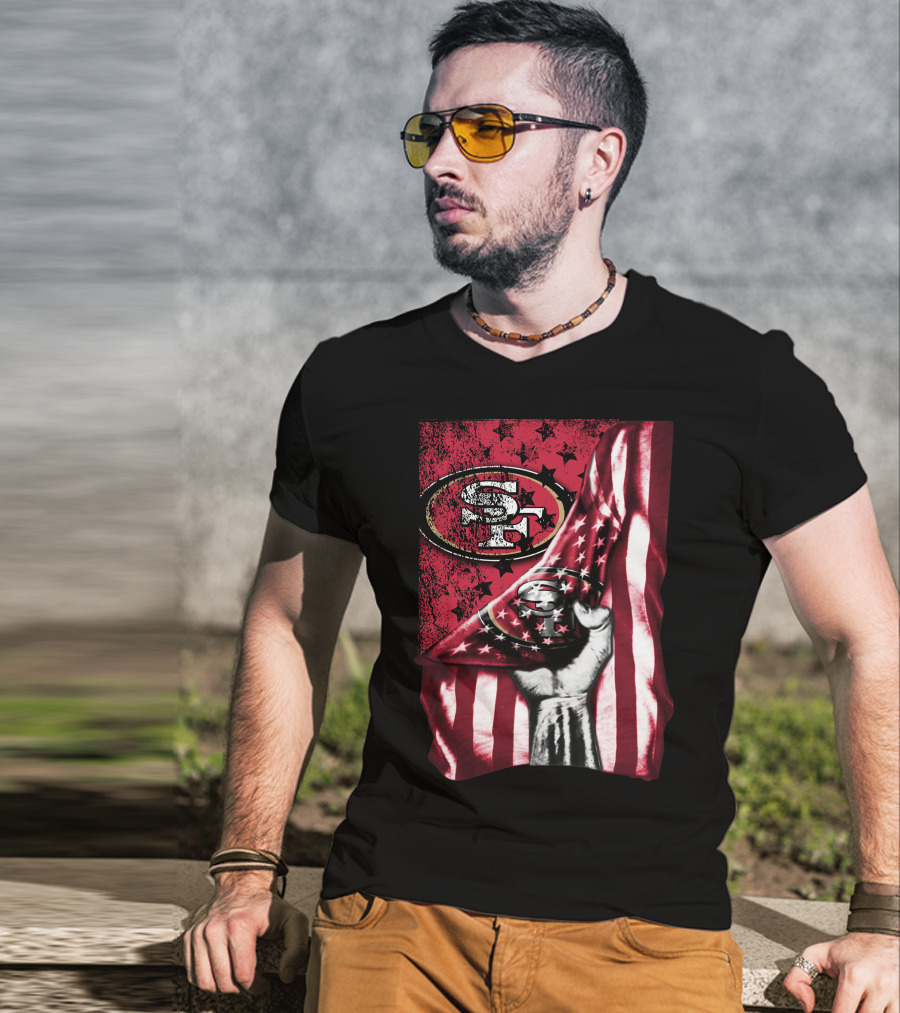 San Francisco 49ers American Flag T-Shirt