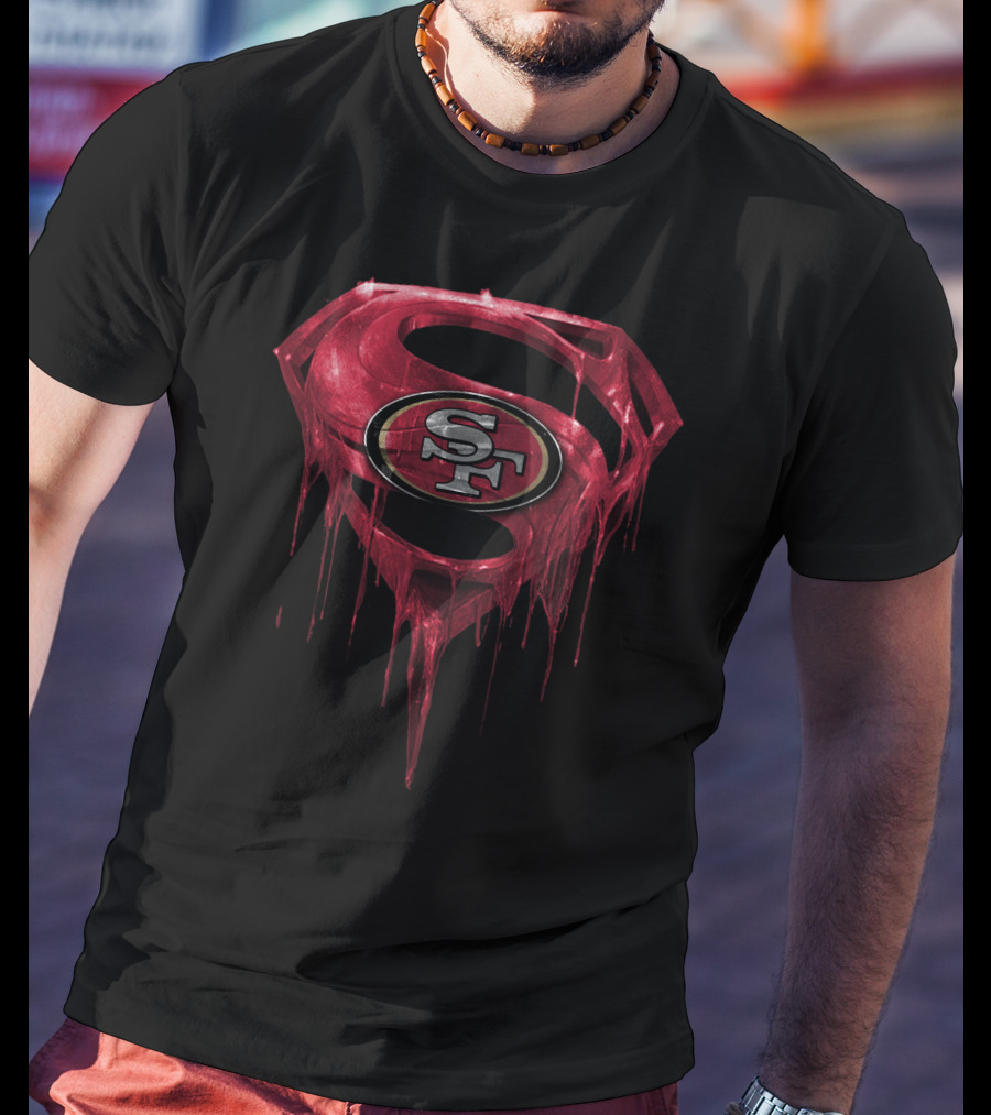 Superman Logo With San Francisco 49ers Emblem Spm T-Shirt