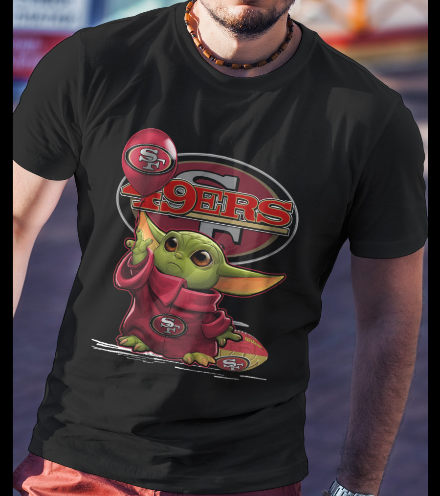 Yoda 49ers SF Balloon Football T-Shirt