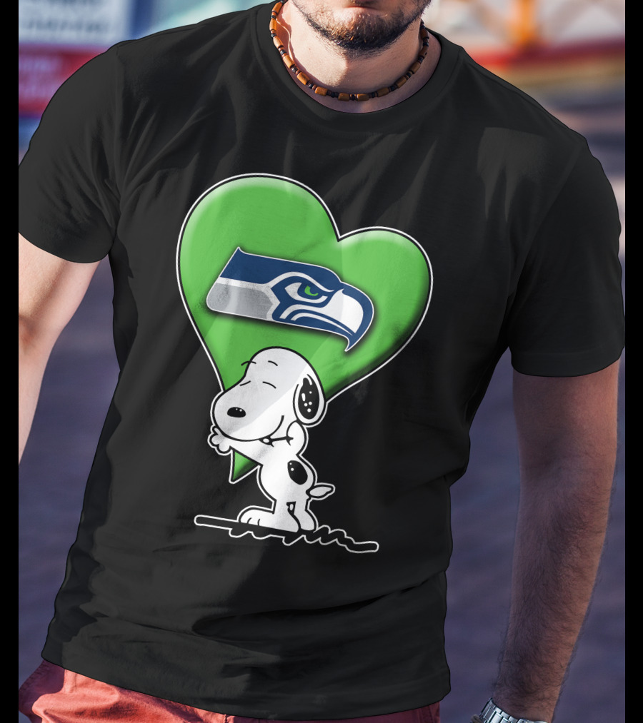 Snoopy Heart Seattle Seahawks Fan T-Shirt