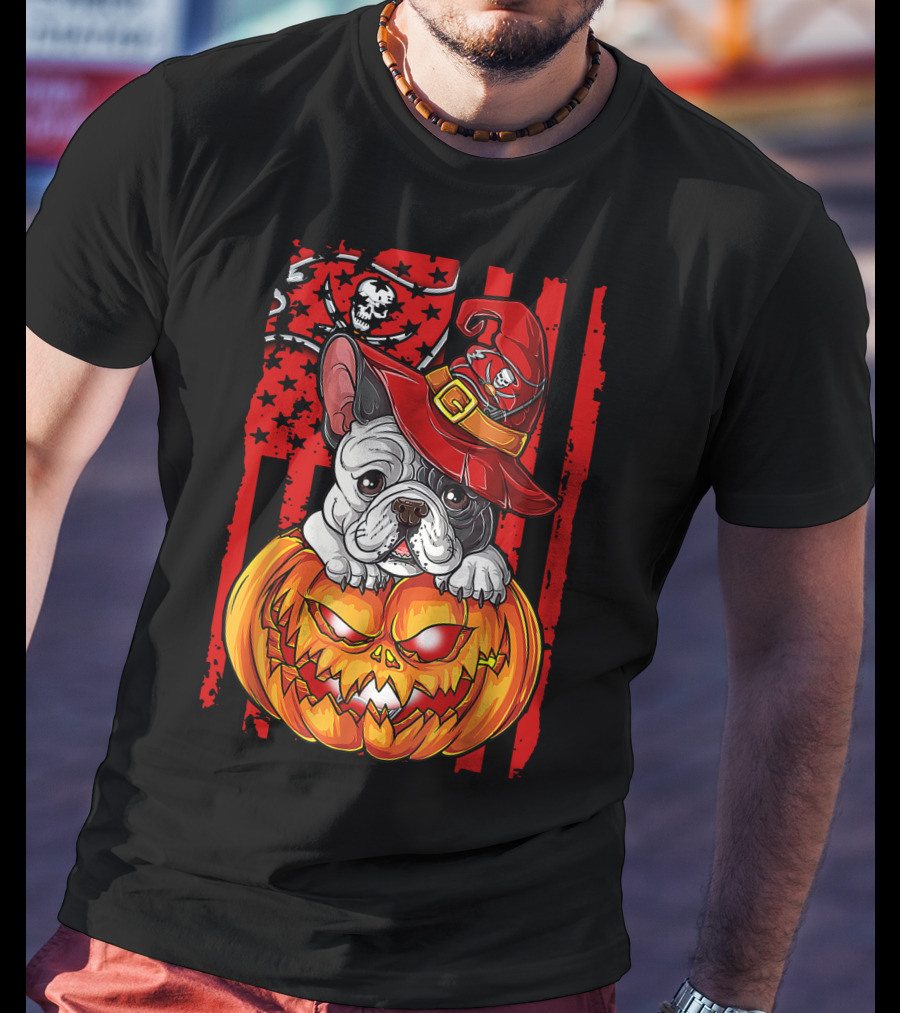 Hlw Bulldog Pumpkin Halloween Tampa Bay Buccaneers T-Shirt