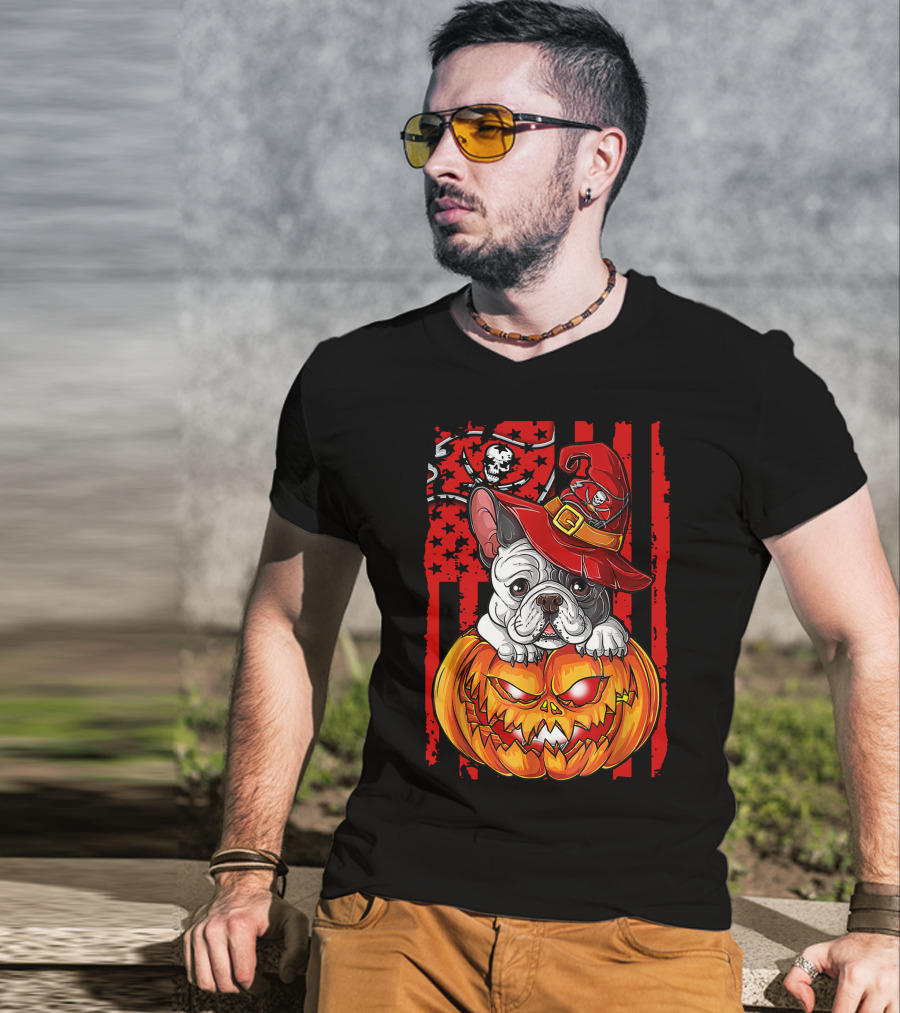 Hlw Bulldog Pumpkin Halloween Tampa Bay Buccaneers T-Shirt