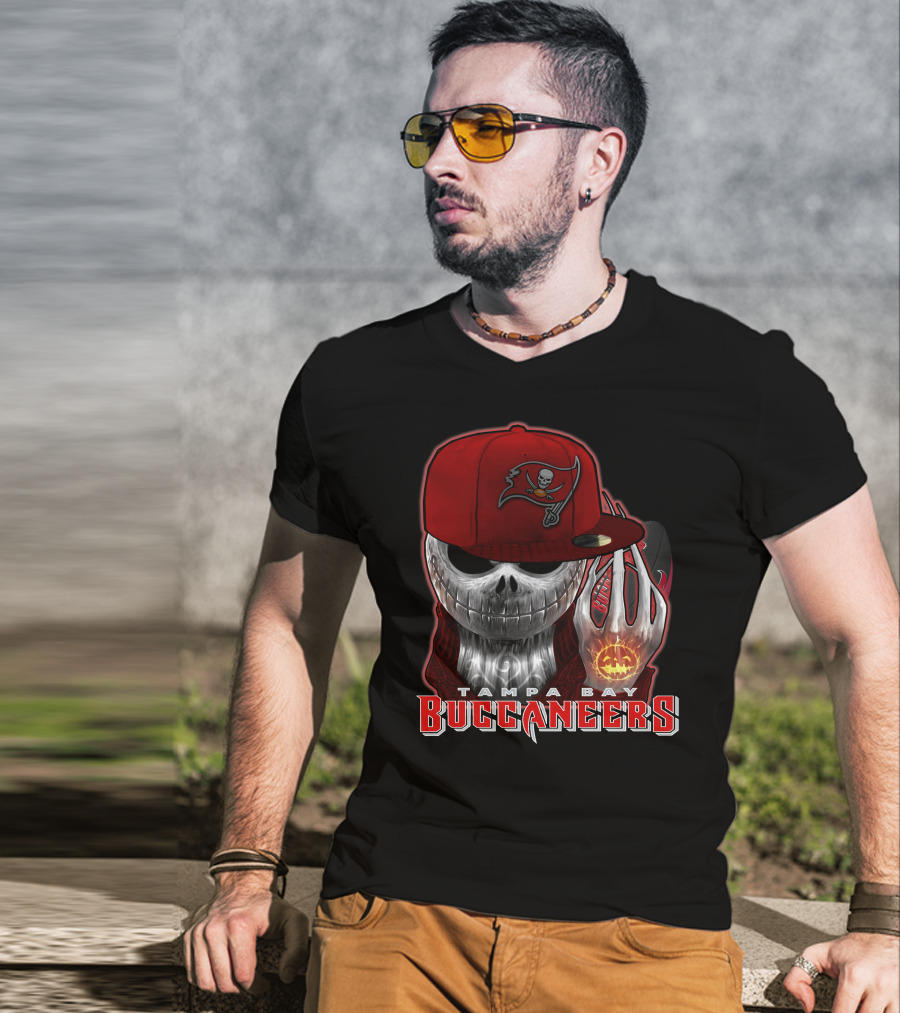Tampa Bay Buccaneers Jackskull Halloween Pumpkin Hat T-Shirt