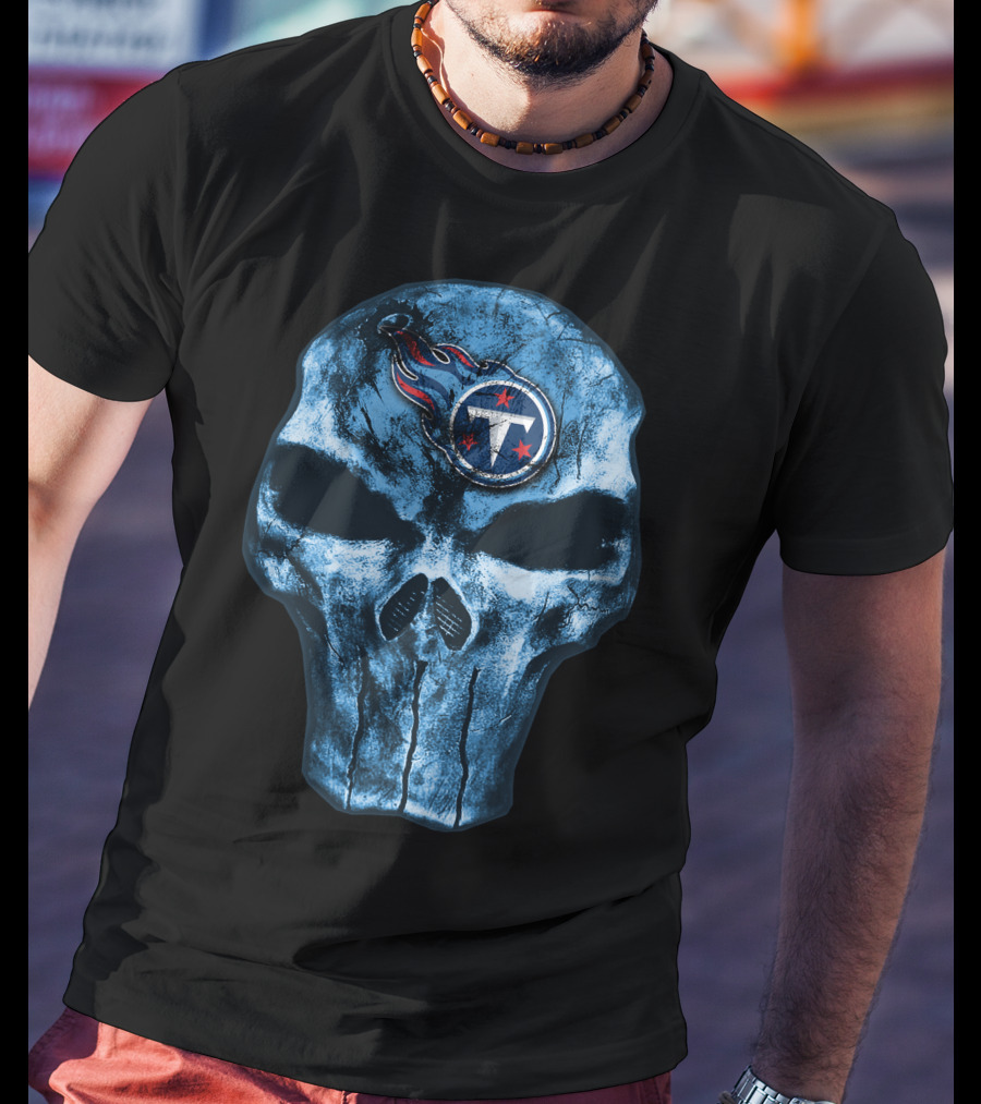 Tennessee Titans Skull Logo V4 T-Shirt