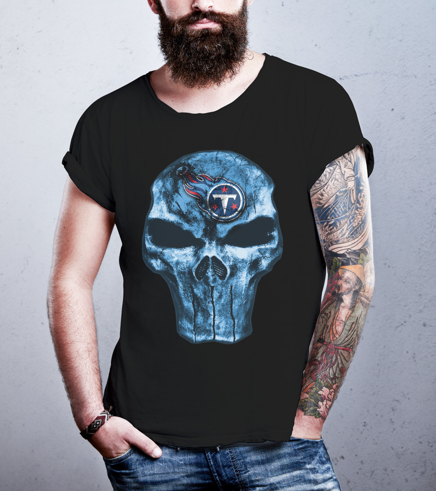 Tennessee Titans Skull Logo V4 T-Shirt